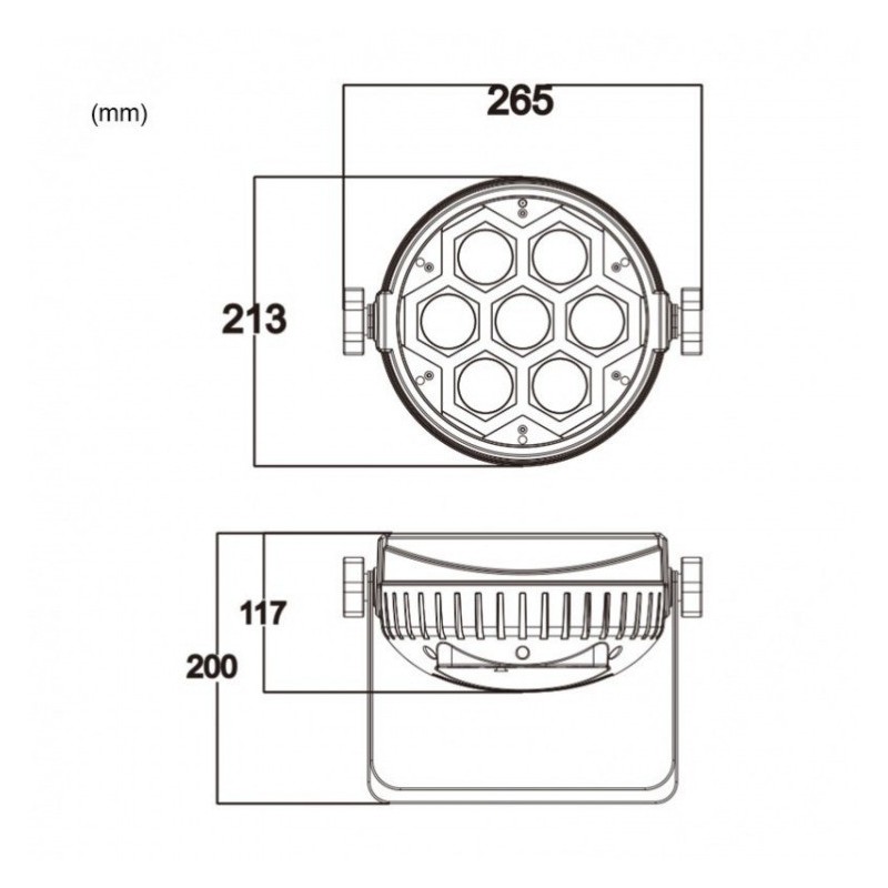 LIGHT4ME FRAME PAR 7x12 LED RGBW - reflektor efekt