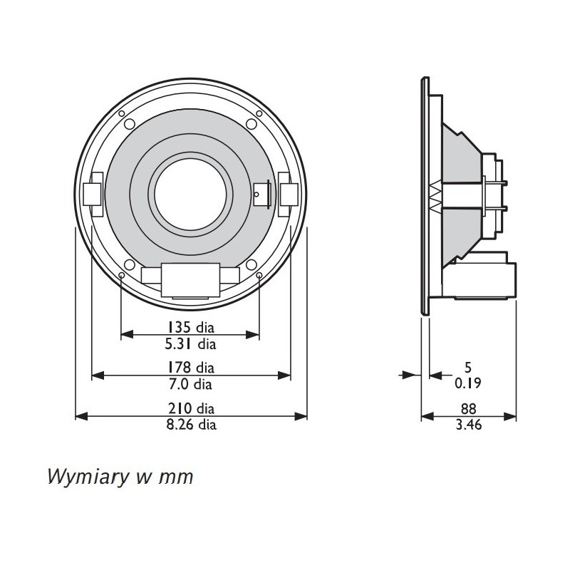 Bosch LBC3090sls01 - Głośnik Sufitowy 6W ABS