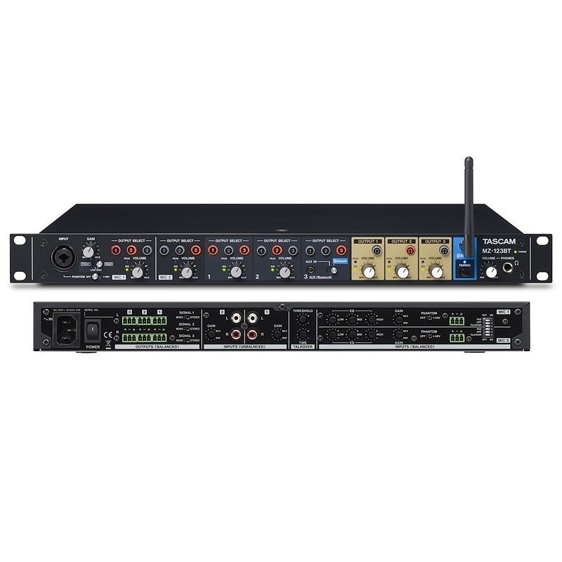 Tascam MZ-123BT - mikser 3-strefowy z Bluetooth