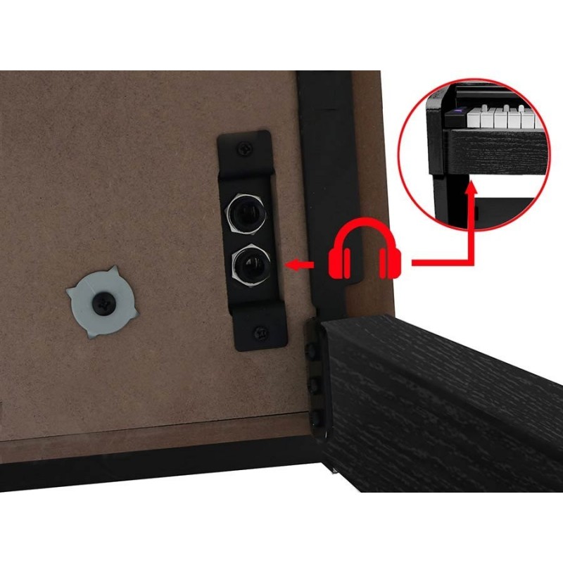 Medeli DP280K/BK - wejście słuchawkowe