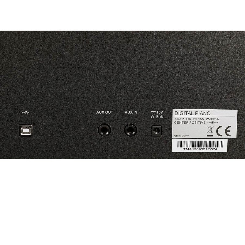 Medeli DP280K/BK - backside outputs