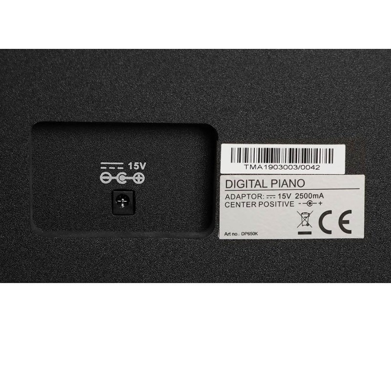 Medeli DP650K/RW - wejście na zasilacz