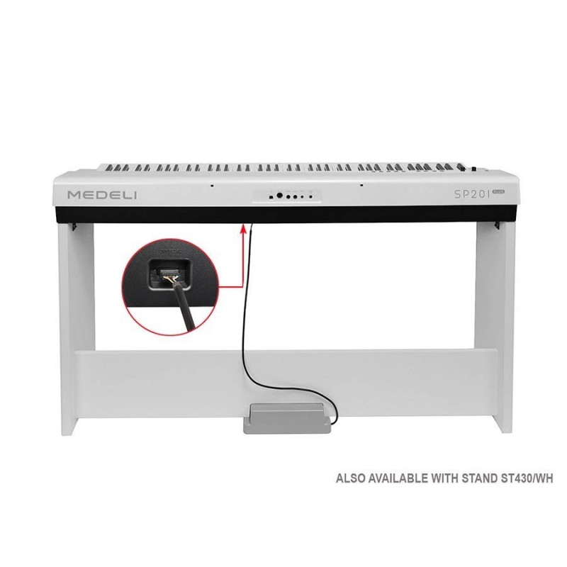 Medeli SP201 Plus WH - prezentacja na statywie tył