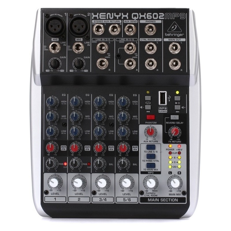 BEHRINGER XENYX QX 602 MP3 - mikser audio