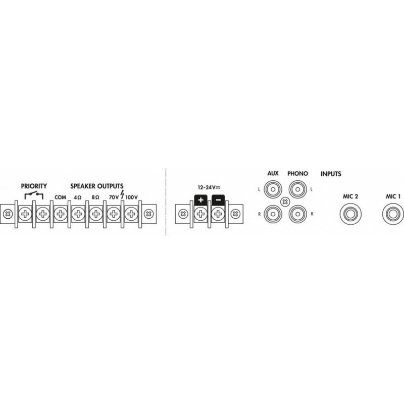 Monacor PA-704 - Wzmacniacz miksujący PA