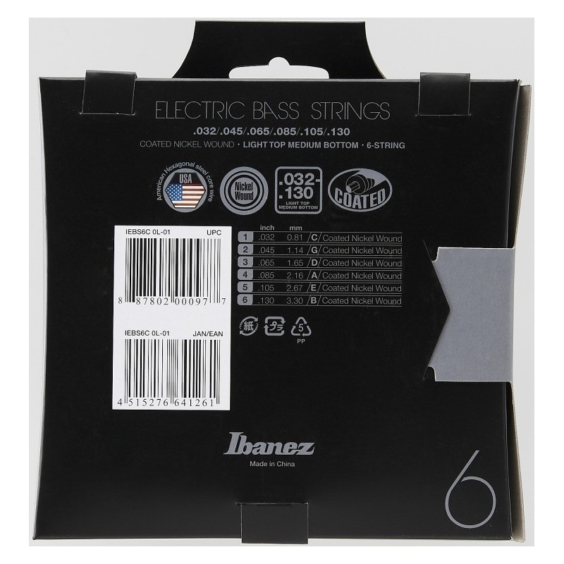 Ibanez IEBS6C - Struny basowe