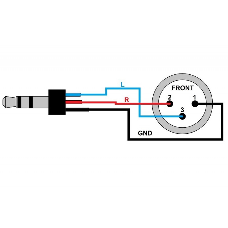 REDS MC2010 - kabel audio XLR F - Jack stereo 1 m