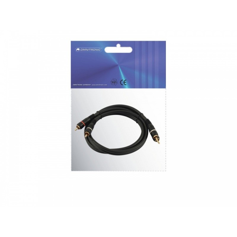 OMNITRONIC RCA cable 2x2 - kabel RCA 0,6m