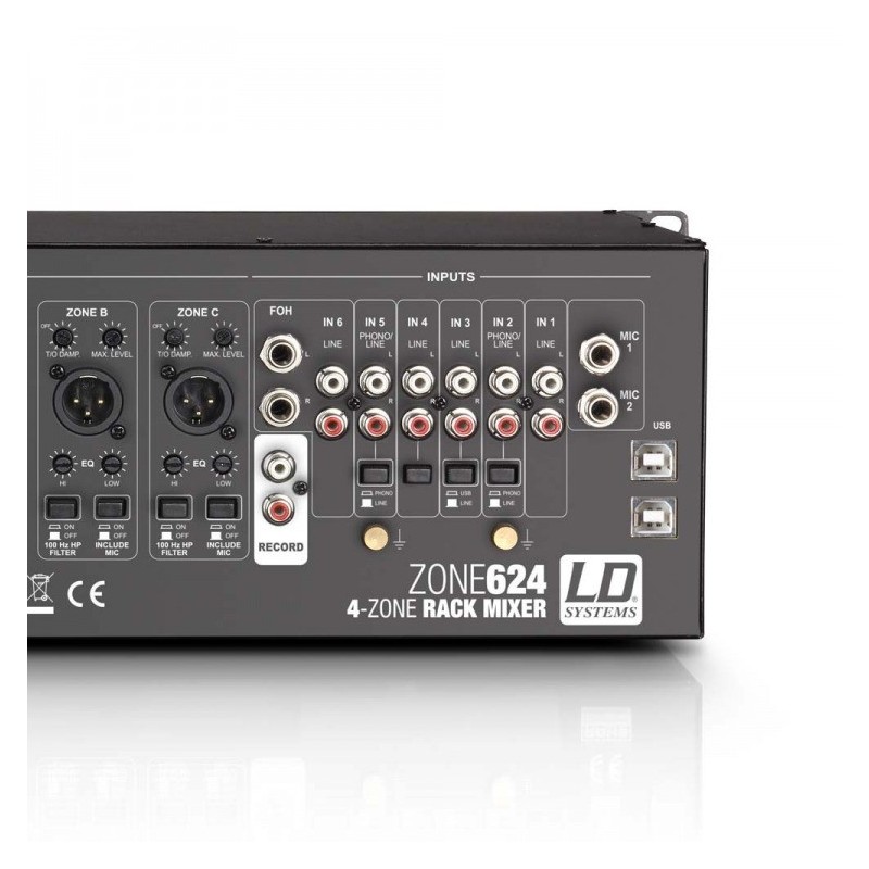 LD Systems ZONE 624 - mikser 4-strefowy