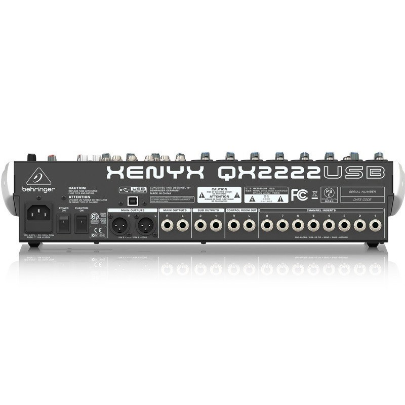 Behringer XENYX QX 2222 USB - rear