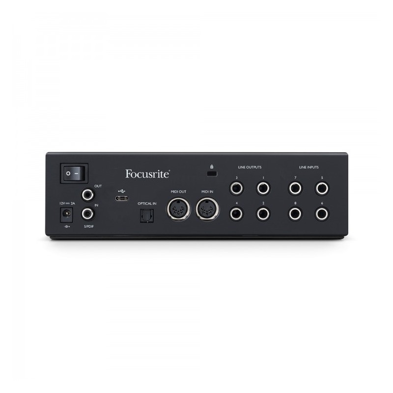 Focusrite Clarett+ 4Pre - rear