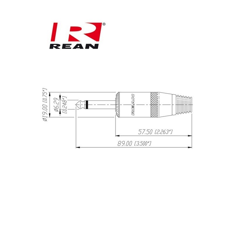 Rean NYS225L - wtyk jack 6,3mm mono