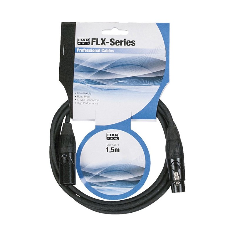 DAP AUDIO FLX01150 - kabel XLR - XLR 1,5m - 2