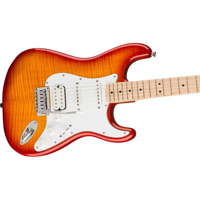 Squier Affinity Series   Stratocaster  FMT HSS,MF, White Pickguard, SSB - 4