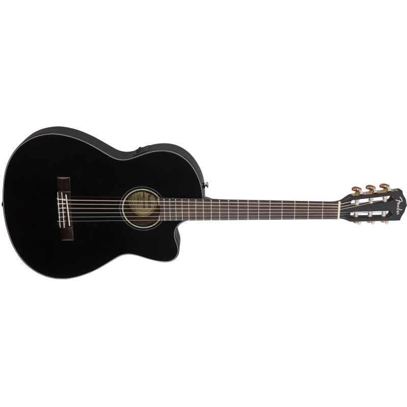 Fender CN-140SCE Nylon, Blk w/case WN - 3