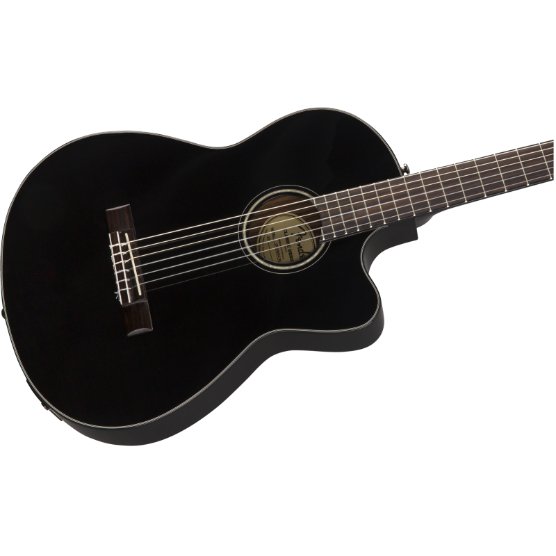 Fender CN-140SCE Nylon, Blk w/case WN - 5