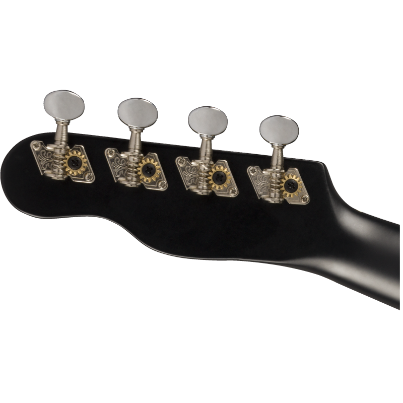 Fender Venice Soprano Uke, Walnut Fingerboard, Black - 7