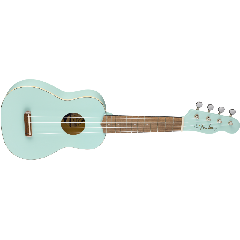 Fender Venice Soprano Uke, Walnut Fingerboard, Daphne Blue - 3