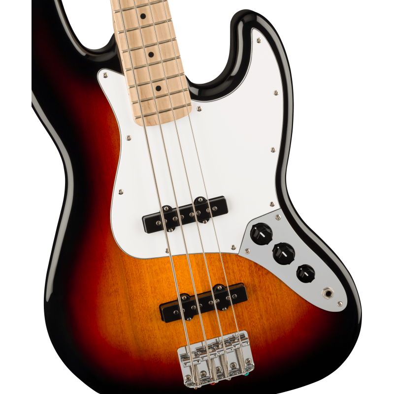 Squier Affinity Series™ Jazz Bass, MF, White Pickguard, 3-Color Sunburst - 3