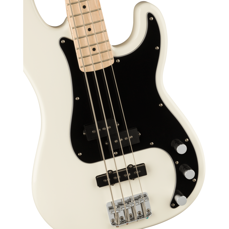 Squier Affinity Series™ Precision Bass PJ, MF, Black Pickguard, Olympic White - 3