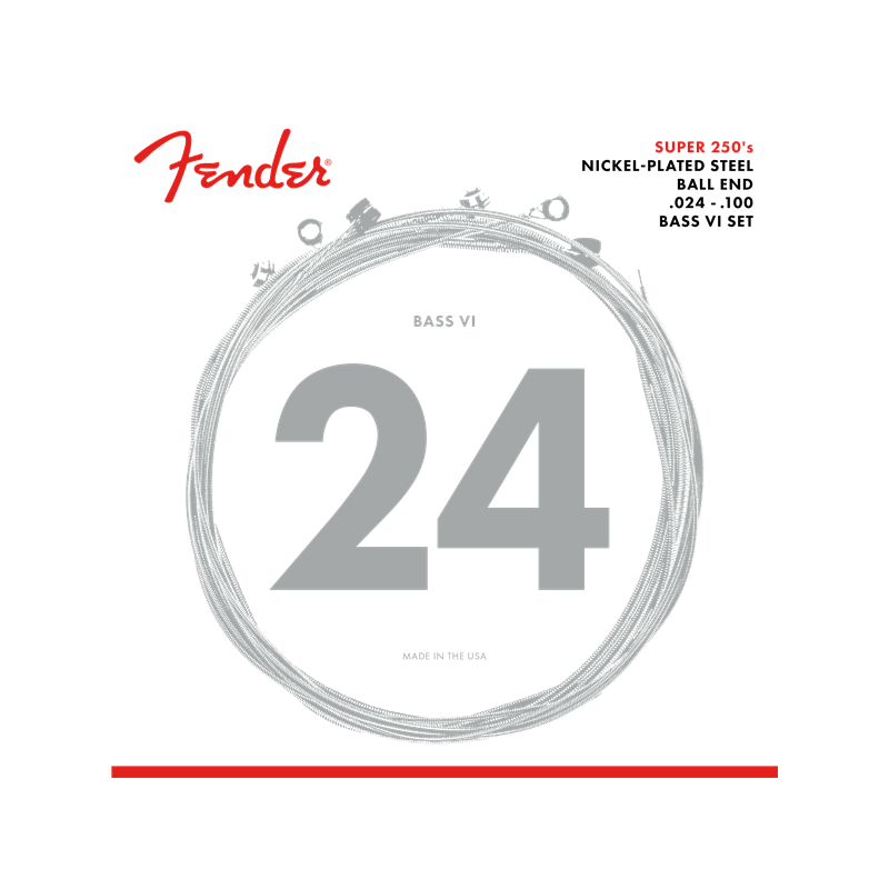 Fender Super 250 Bass VI Strings, Nickel Plated Steel, Ball End - 1