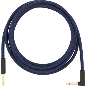 Fender 10' Angled Festival Instrument Cable, Pure Hemp, Blue Dream - 1