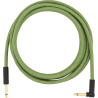 Fender 10' Angled Festival Instrument Cable, Pure Hemp, Green - 1