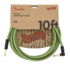 Fender 10' Angled Festival Instrument Cable, Pure Hemp, Green - 4