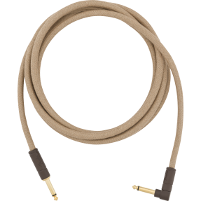 Fender 10' Angled Festival Instrument Cable, Pure Hemp, Natural - 1