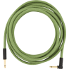 Fender 18.6' Angled Festival Instrument Cable, Pure Hemp, Green - 1