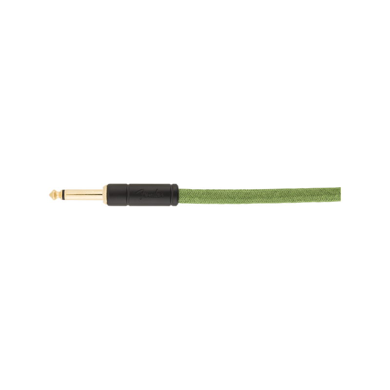 Fender 18.6' Angled Festival Instrument Cable, Pure Hemp, Green - 2
