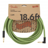Fender 18.6' Angled Festival Instrument Cable, Pure Hemp, Green - 4