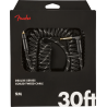 Fender Deluxe Coil Cable, 30', Black Tweed - 2