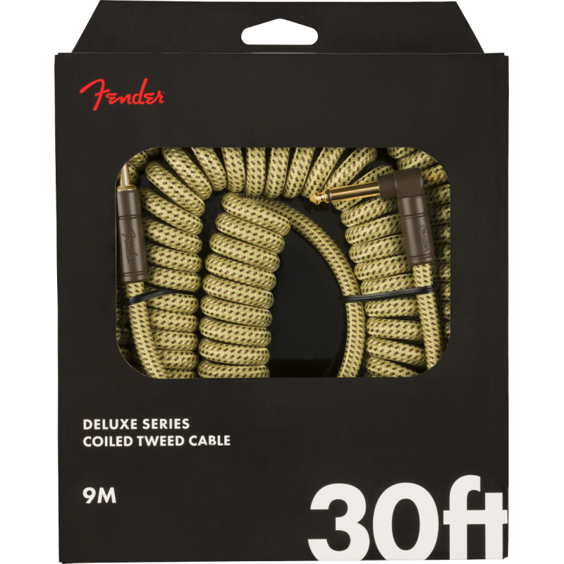 Fender Deluxe Coil Cable, 30', Tweed - 2