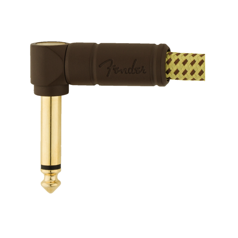 Fender Deluxe Series Instrument Cables (Bowl of 20), Angle/Angle, 6", Tweed - 1
