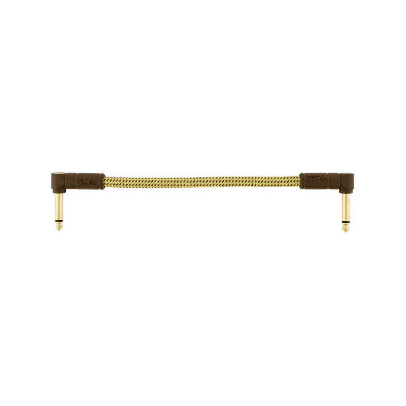 Fender Deluxe Series Instrument Cables (Bowl of 20), Angle/Angle, 6", Tweed - 2