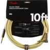 Fender Deluxe Series Instrument Cable, Straight/Angle, 10', Tweed - 4