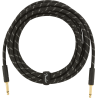 Fender Deluxe Series Instrument Cable, Straight/Straight, 15', Black Tweed - 1