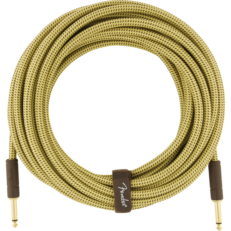 Fender Deluxe Series Instrument Cable, Straight/Straight, 25', Tweed - 1