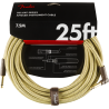 Fender Deluxe Series Instrument Cable, Straight/Angle, 25', Tweed - 4