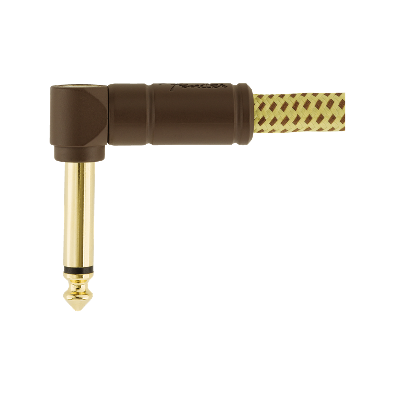 Fender Deluxe Series Instrument Cable, Angle/Angle, 1', Tweed - 2