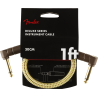 Fender Deluxe Series Instrument Cable, Angle/Angle, 1', Tweed - 3