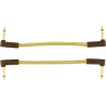 Fender Deluxe Series Instrument Cables (2-Pack), Angle/Angle, 6", Tweed - 1