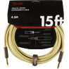 Fender Deluxe Series Instrument Cable, Straight/Straight, 15', Tweed - 2