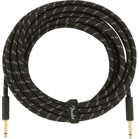 Fender Deluxe Series Instrument Cable, Straight/Straight, 25', Black Tweed - 1