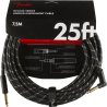 Fender Deluxe Series Instrument Cable, Straight/Angle, 25', Black Tweed - 4
