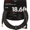 Fender Deluxe Series Instrument Cable, Straight/Angle, 18.6', Black Tweed - 4