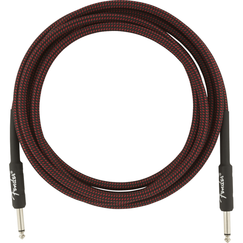 Fender Professional Series Instrument Cables, 10', Red Tweed - 1