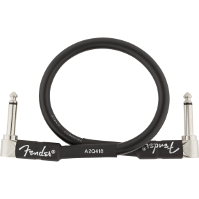 Fender Professional Series Instrument Cables, Angle/Angle, 1', Black - 1