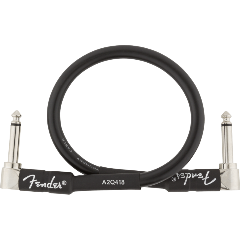 Fender Professional Series Instrument Cables, Angle/Angle, 1', Black - 1